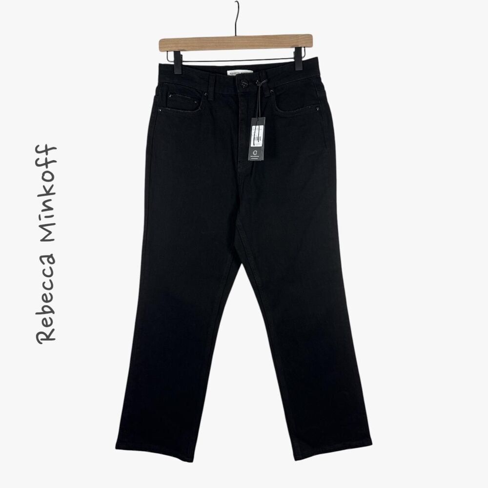 NWT Rebecca Minkoff Women's Relaxed Straight Pant in Black Sz 29 Glam Goingout